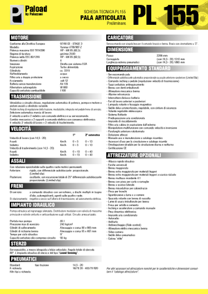 Gumikerekes homlokrakodók Palazzani PL 155 XL