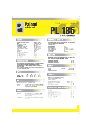 Gumikerekes homlokrakodók Palazzani PL 185