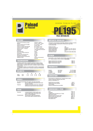 Gumikerekes homlokrakodók Palazzani PL 195
