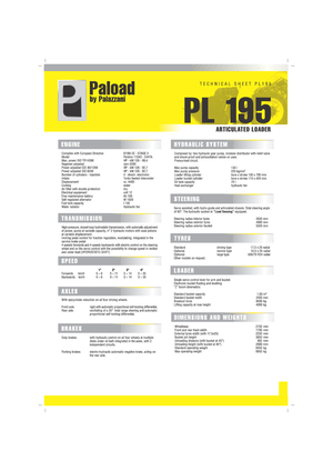 Gumikerekes homlokrakodók Palazzani PL 195