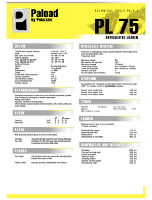 Gumikerekes homlokrakodók Palazzani PL 75.3