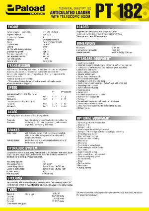 Gumikerekes homlokrakodók Palazzani PT 182