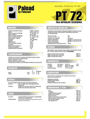 Gumikerekes homlokrakodók Palazzani PT 72