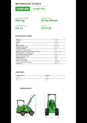 Gumikerekes homlokrakodók Avant Tecno R 28