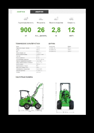 Gumikerekes homlokrakodók Avant Tecno R 28