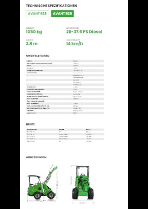 Gumikerekes homlokrakodók Avant Tecno R 35