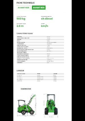 Gumikerekes homlokrakodók Avant Tecno R 35