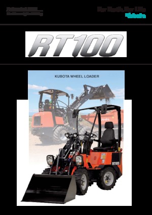 Gumikerekes homlokrakodók Kubota RT100