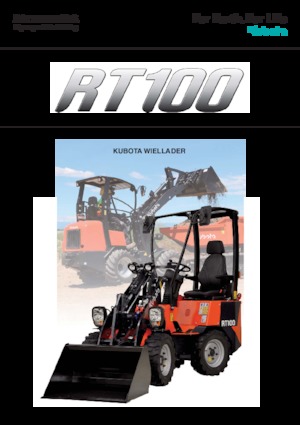 Gumikerekes homlokrakodók Kubota RT100