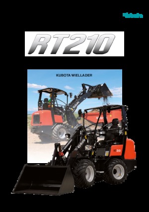 Gumikerekes homlokrakodók Kubota RT210