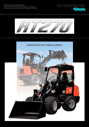 Gumikerekes homlokrakodók Kubota RT270