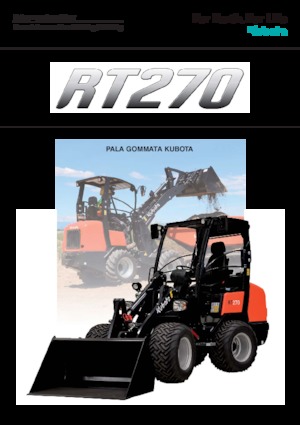 Gumikerekes homlokrakodók Kubota RT270