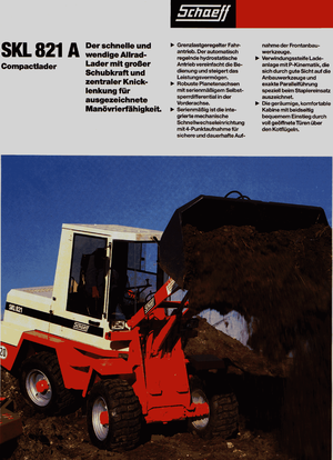 Gumikerekes homlokrakodók Terex-Schaeff SKL 821 A