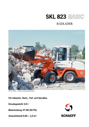 Gumikerekes homlokrakodók Terex-Schaeff SKL 823 Basic