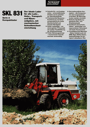 Gumikerekes homlokrakodók Terex-Schaeff SKL 831 A