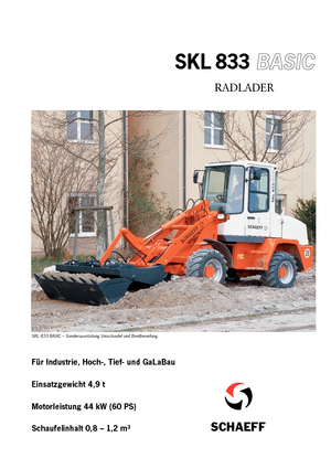 Gumikerekes homlokrakodók Terex-Schaeff SKL 833 Basic