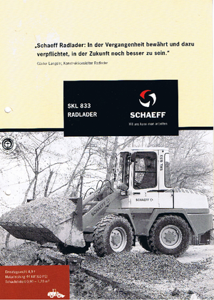 Gumikerekes homlokrakodók Terex-Schaeff SKL 833