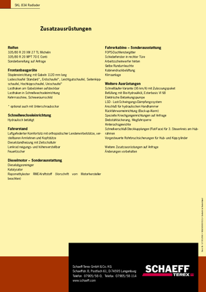 Gumikerekes homlokrakodók Terex-Schaeff SKL 834