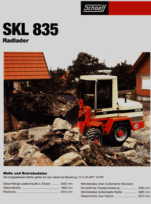 Gumikerekes homlokrakodók Terex-Schaeff SKL 835