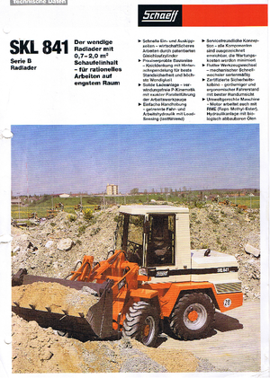 Gumikerekes homlokrakodók Terex-Schaeff SKL 841 B