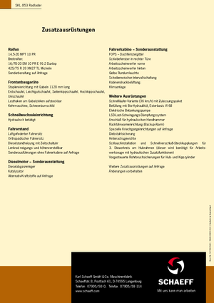 Gumikerekes homlokrakodók Terex-Schaeff SKL 853