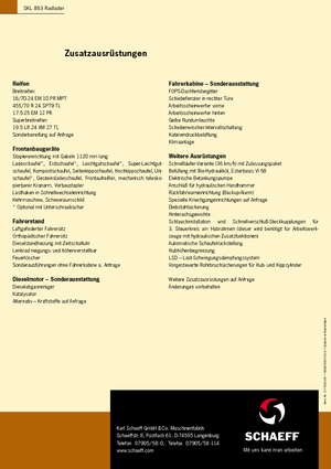 Gumikerekes homlokrakodók Terex-Schaeff SKL 863