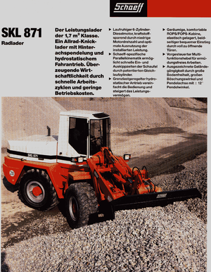 Gumikerekes homlokrakodók Terex-Schaeff SKL 871