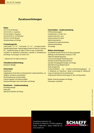 Gumikerekes homlokrakodók Terex-Schaeff SKL 873 SP