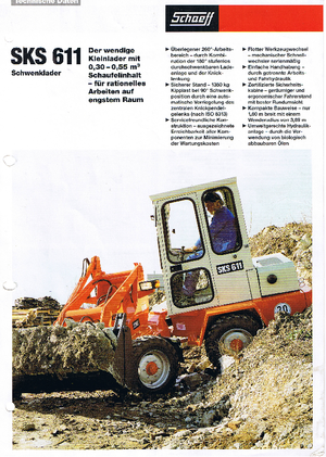 Gumikerekes homlokrakodók Terex-Schaeff SKS 611