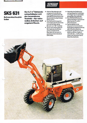 Gumikerekes homlokrakodók Terex-Schaeff SKS 631