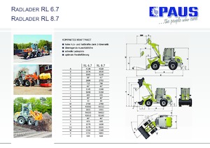 Gumikerekes homlokrakodók Paus SL 7.7