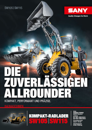 Gumikerekes homlokrakodók Sany SW115