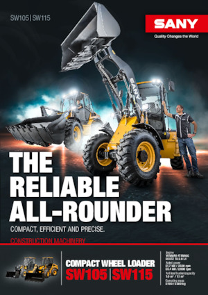 Gumikerekes homlokrakodók Sany SW115