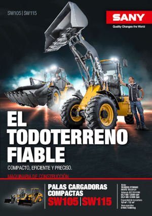 Gumikerekes homlokrakodók Sany SW115