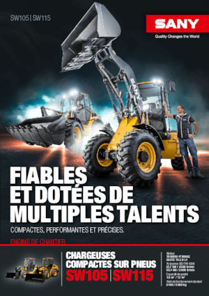 Gumikerekes homlokrakodók Sany SW115