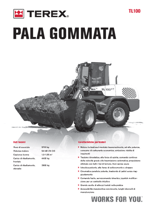 Gumikerekes homlokrakodók Terex TL 100