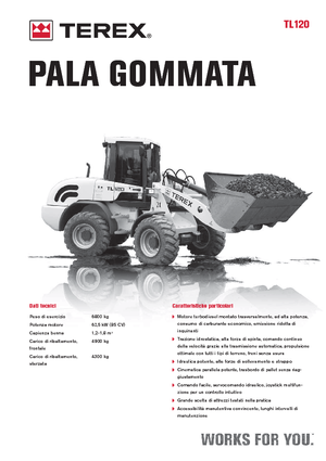 Gumikerekes homlokrakodók Terex TL 120