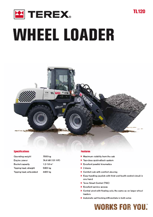 Gumikerekes homlokrakodók Terex TL 120