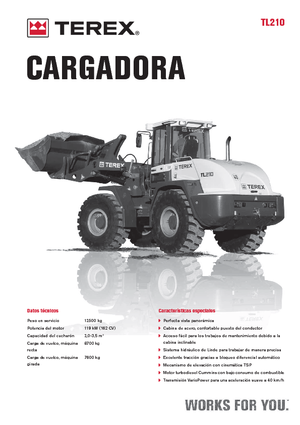 Gumikerekes homlokrakodók Terex TL 210