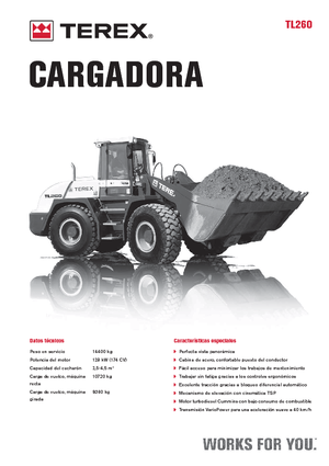 Gumikerekes homlokrakodók Terex TL 260