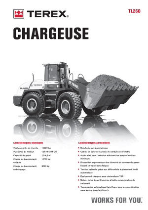 Gumikerekes homlokrakodók Terex TL 260
