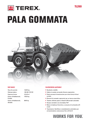 Gumikerekes homlokrakodók Terex TL 260