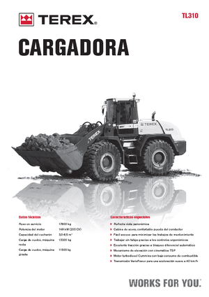 Gumikerekes homlokrakodók Terex TL 310