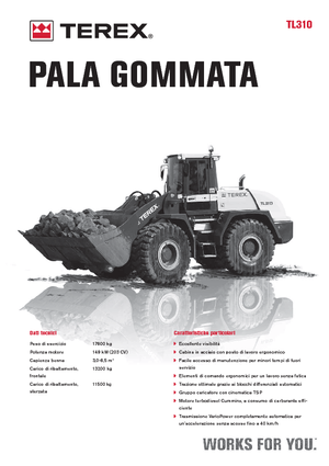 Gumikerekes homlokrakodók Terex TL 310