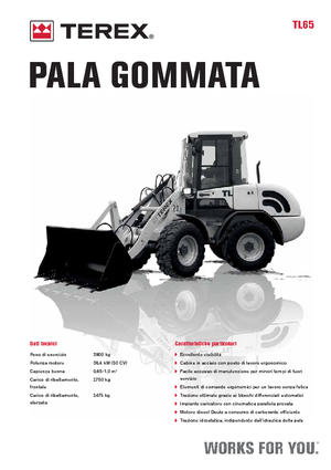 Gumikerekes homlokrakodók Terex TL 65