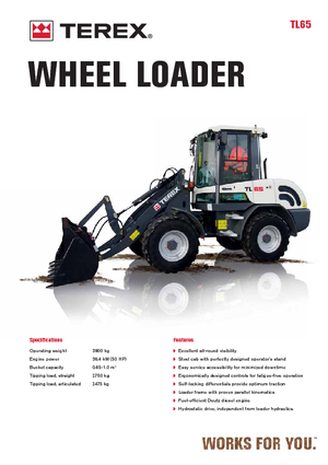 Gumikerekes homlokrakodók Terex TL 65