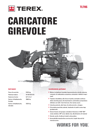 Gumikerekes homlokrakodók Terex TL 70 S