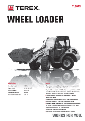 Gumikerekes homlokrakodók Terex TL 80 AS