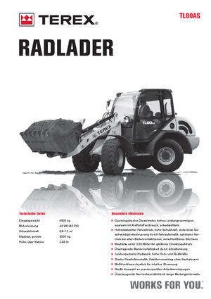 Gumikerekes homlokrakodók Terex TL 80 AS