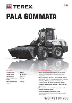 Gumikerekes homlokrakodók Terex TL 80